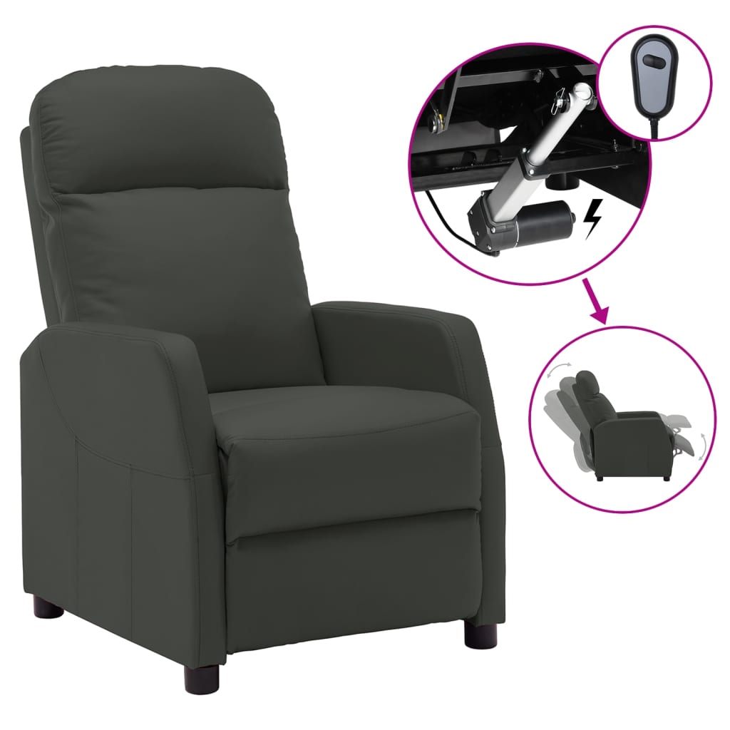 vidaXL Recliner Chair Electric Leisure Recliner for Home Theater Faux Leather