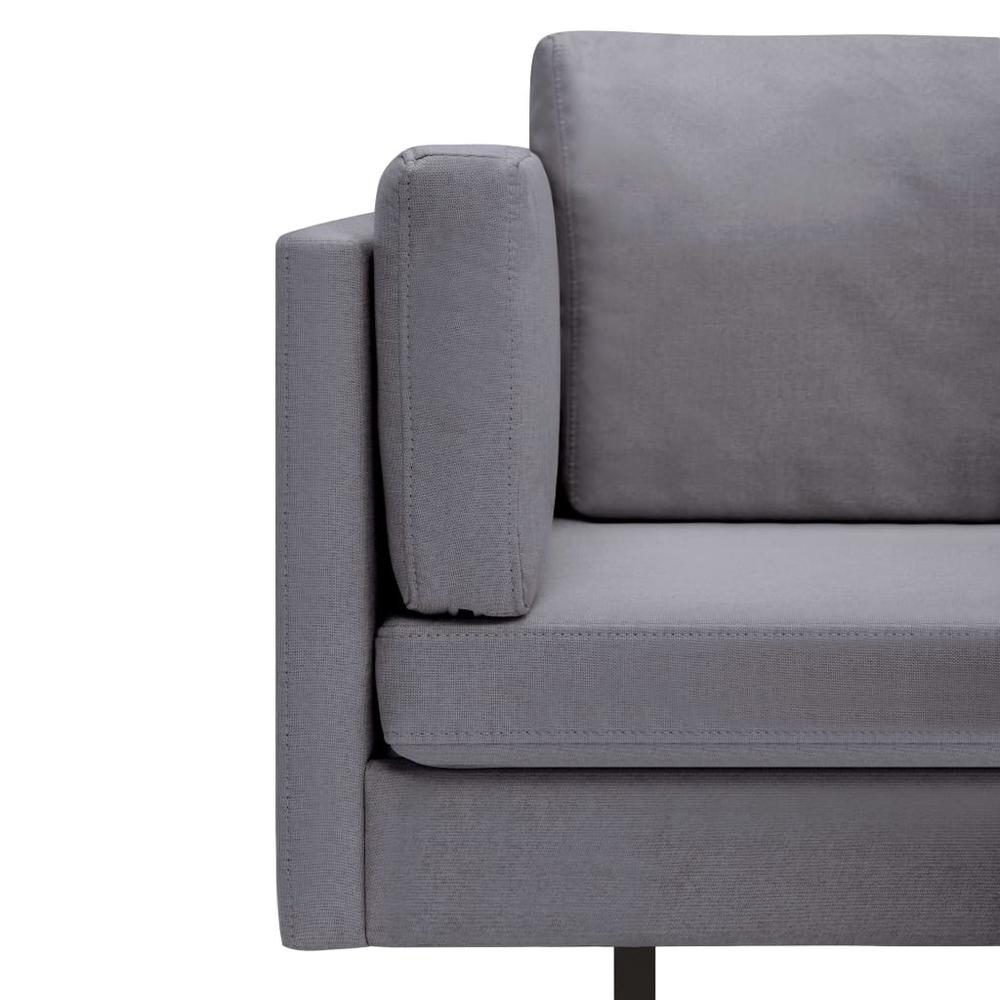 vidaXL Corner Sofa L-shaped Fabric Steel Chaise Lounge Loveseat Multi Colors