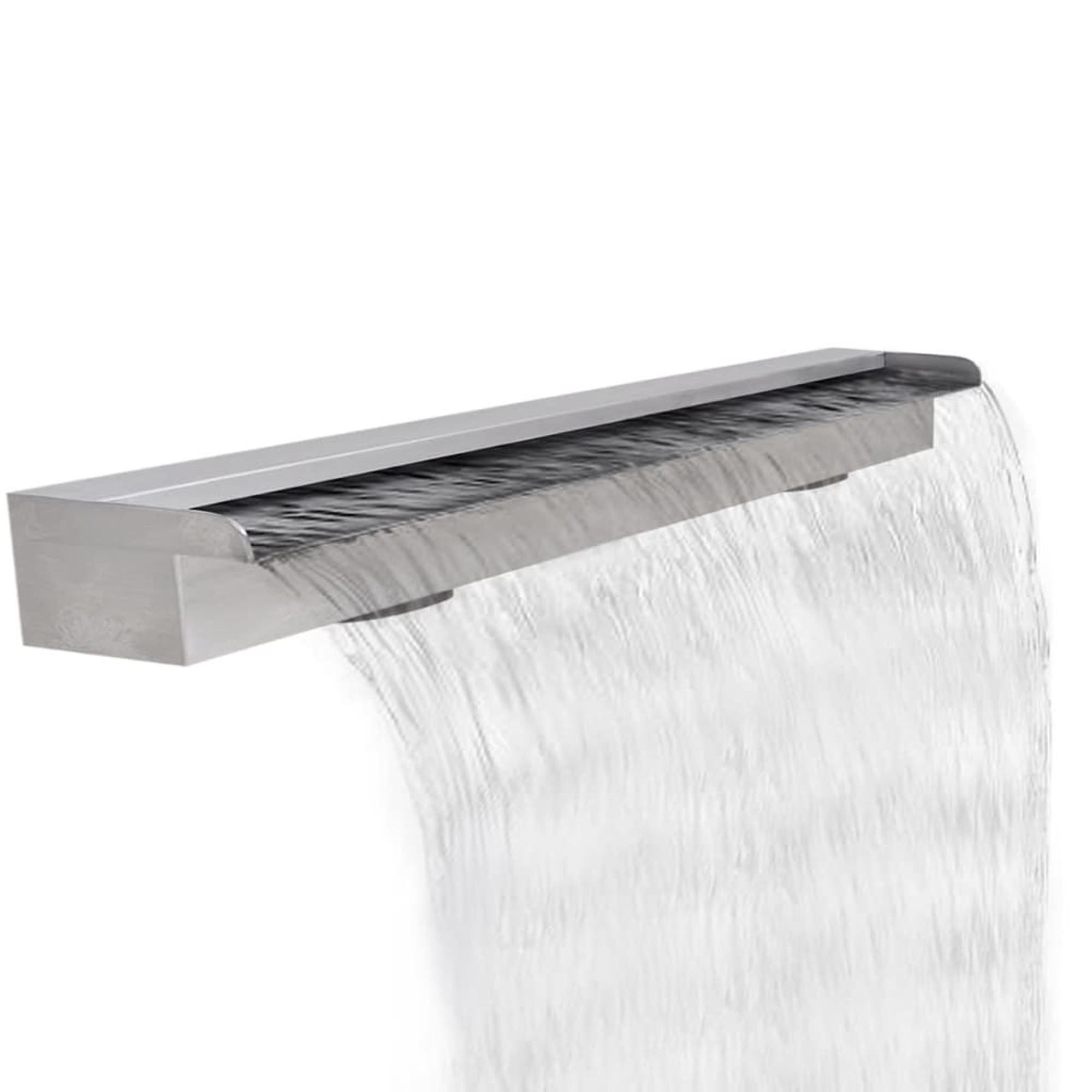 vidaXL Rectangular Waterfall Pool Fountain Stainless Steel 47.2"