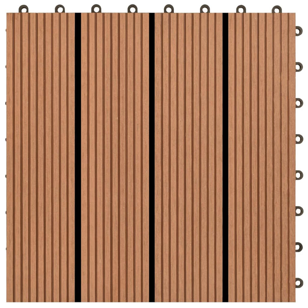 vidaXL WPC Tiles 11.8"x11.8" 11 pcs 11 ft² Brown
