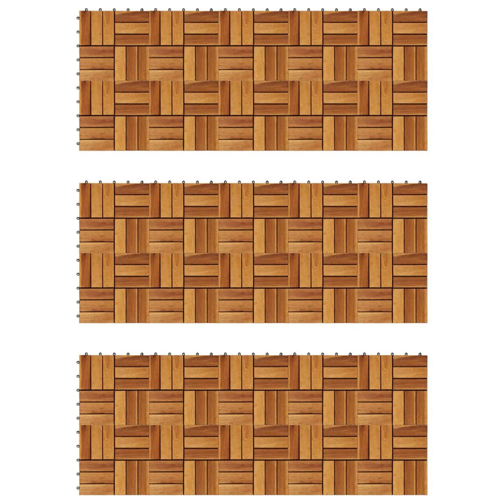 vidaXL Decking Tiles 11.8"x11.8" Acacia Set of 30