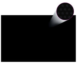 vidaXL Floating Rectangular PE Solar Pool Film 26.3 x 16.5 ft Black