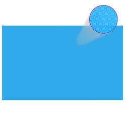 vidaXL Pool Cover 102 x 63 inch PE Blue Rectangular