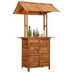 vidaXL Outdoor Bar Table with Rooftop 48"x41.7"x85.4" Solid Acacia Wood Brown