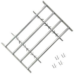 vidaXL Adjustable Security Grille for Windows with 4 Crossbars 27.6"-41.3"