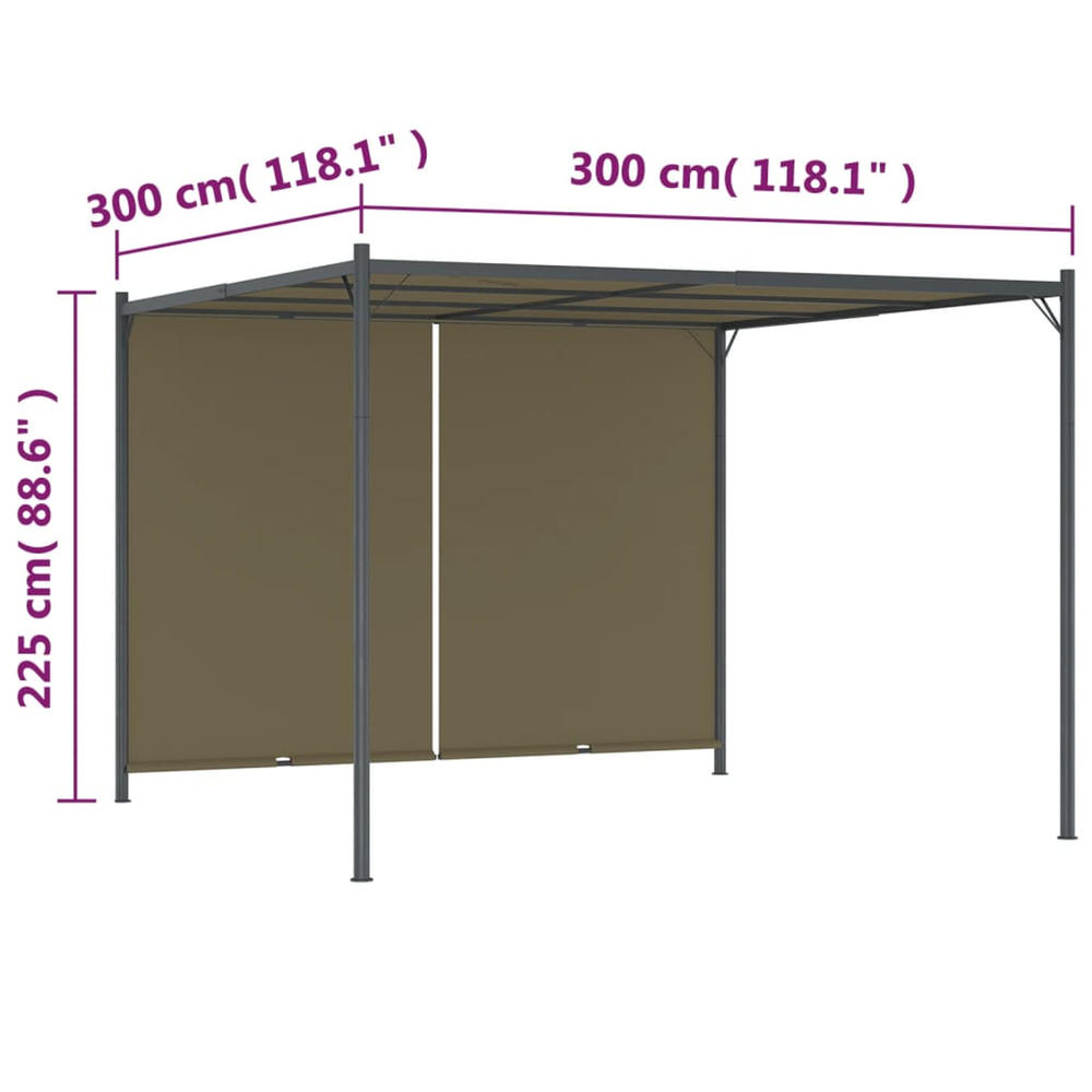 vidaXL Pergola Outdoor Pergola with Adjustable Roof for Deck Garden Steel