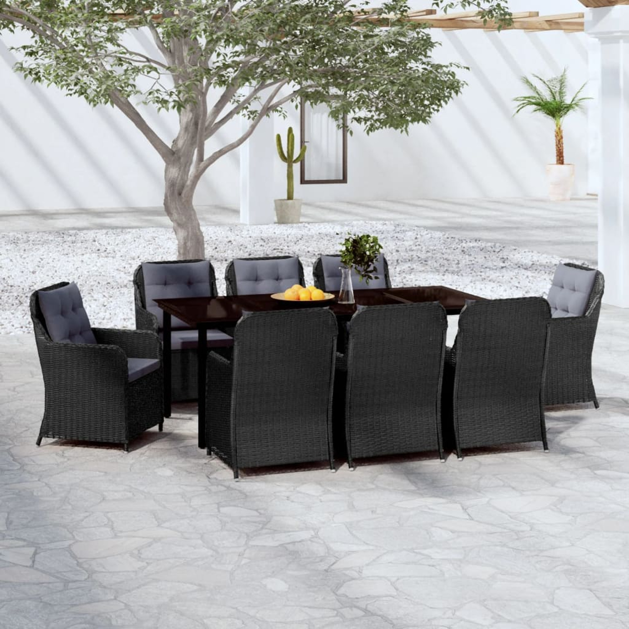 vidaXL Patio Dining Set Outdoor Dining Set Table and Chair Set for Garden