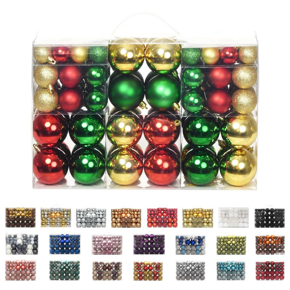vidaXL Christmas Ball Ornament for Christmas Tree Holiday Xmas Ball 100 Piece
