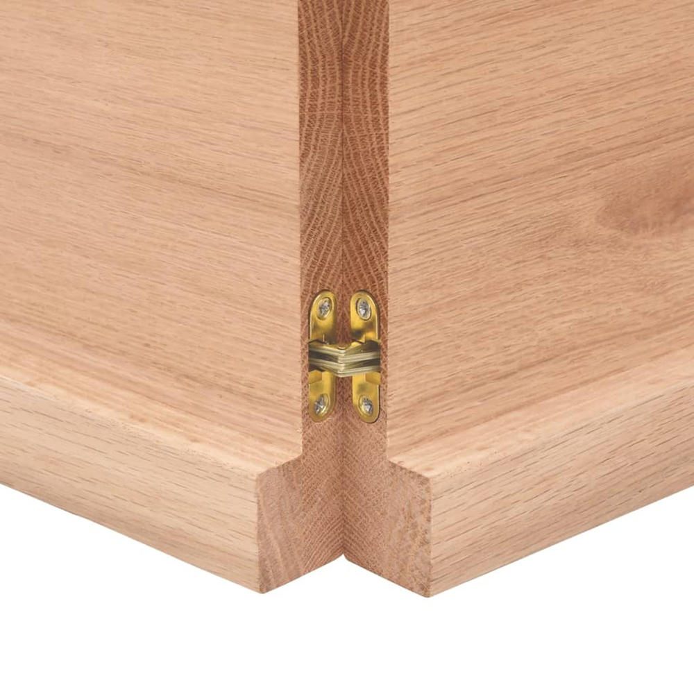 vidaXL Table Top Light Brown 55.1"x19.7"x(0.8"-1.6") Treated Solid Wood Oak