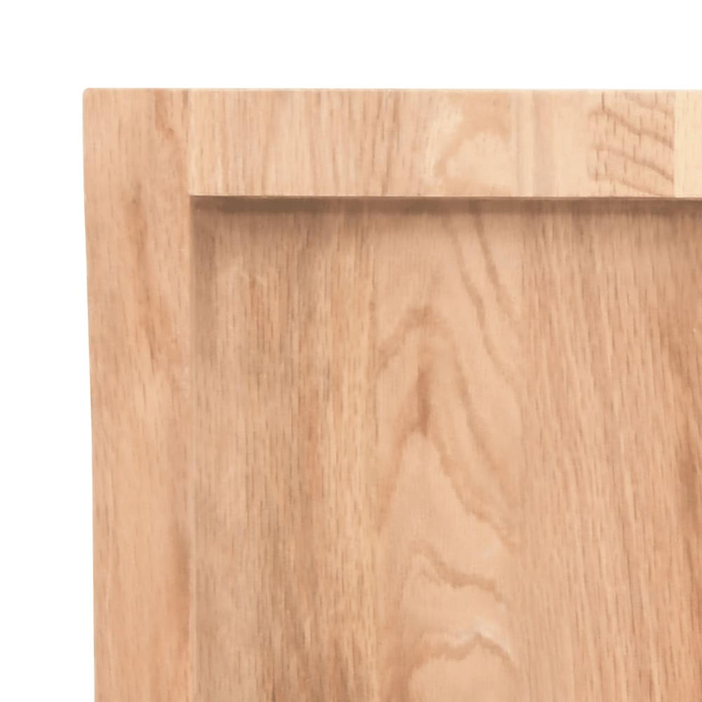 vidaXL Bathroom Countertop Light Brown 55.1"x15.7"x(0.8"-1.6") Treated Solid Wood