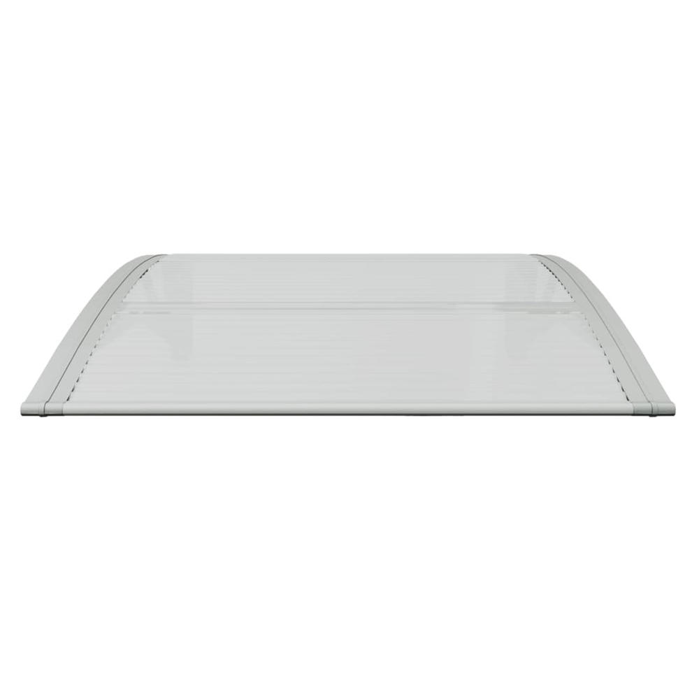 vidaXL Door Canopy Gray and Transparent 31.5"x31.5" Polycarbonate