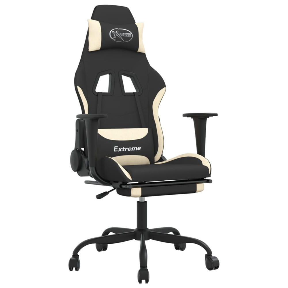 vidaXL Gaming Chair Gaming Computer Chair with Footrest for Office Fabric