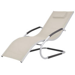vidaXL Patio Lounge Chair Outdoor Chaise Lounge Chair Deckchair Textilene