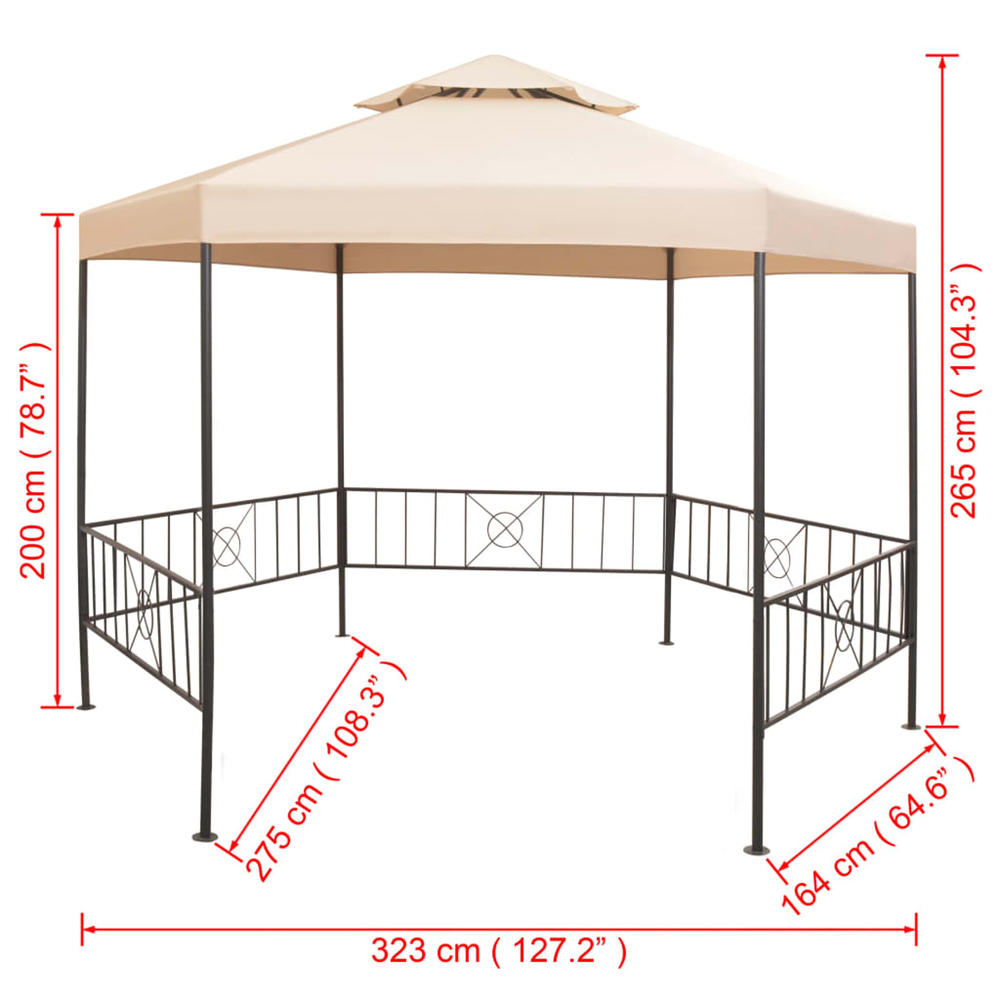 vidaXL Gazebo Outdoor Canopy Tent Patio Pavilion Wedding Party Tent Sunshade