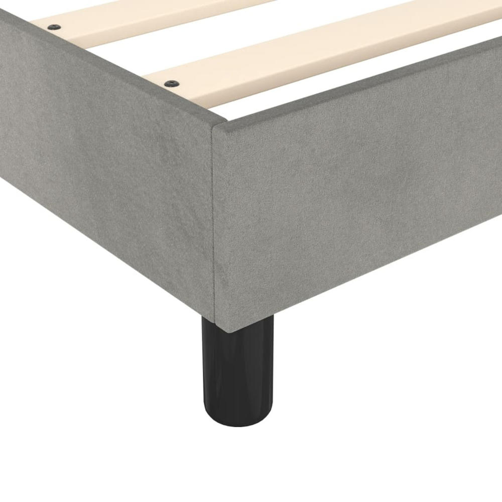 vidaXL Bed Frame Box Spring Platform Bed with Mattress for Bedroom Velvet