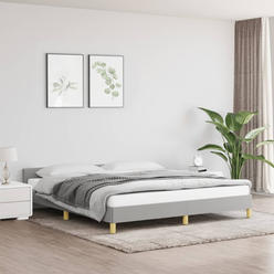 vidaXL Bed Frame with Headboard Platform Bed Base Frame for Bedroom Fabric