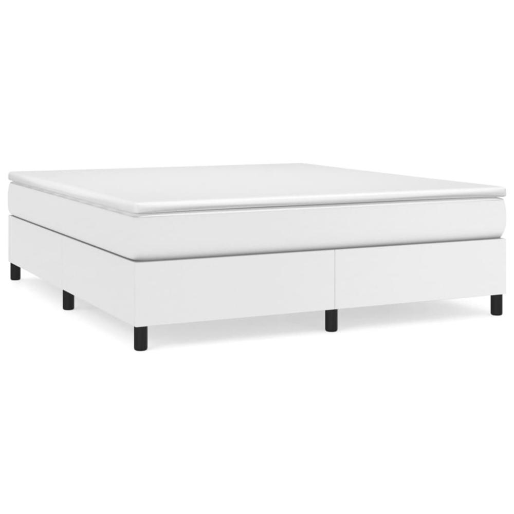 vidaXL Bed Frame Box Spring Bed Base with Mattress for Bedroom Faux Leather