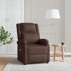 vidaXL Massage Chair Massaging Recliner Push Chair for Elderly Faux Leather