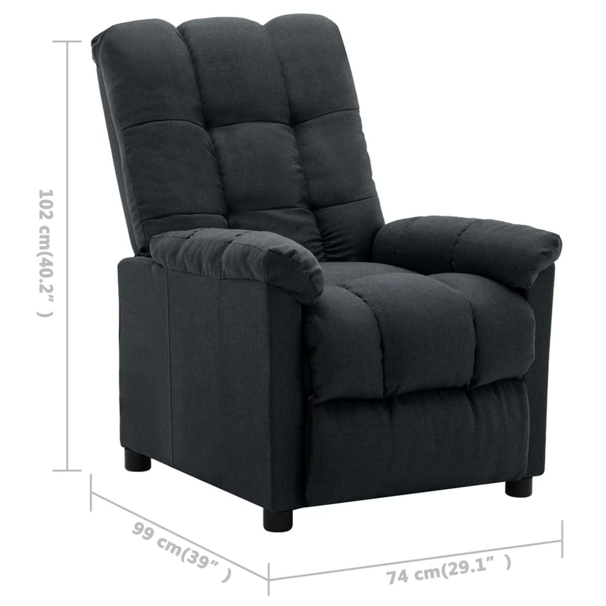 vidaXL Recliner Chair Leisure Cozy Recliner for Home Theater Cinema Fabric