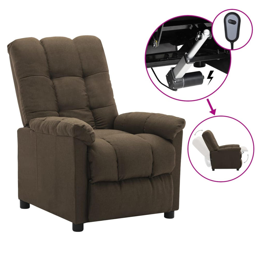 vidaXL Recliner Chair Leisure Cozy Recliner for Home Theater Cinema Fabric
