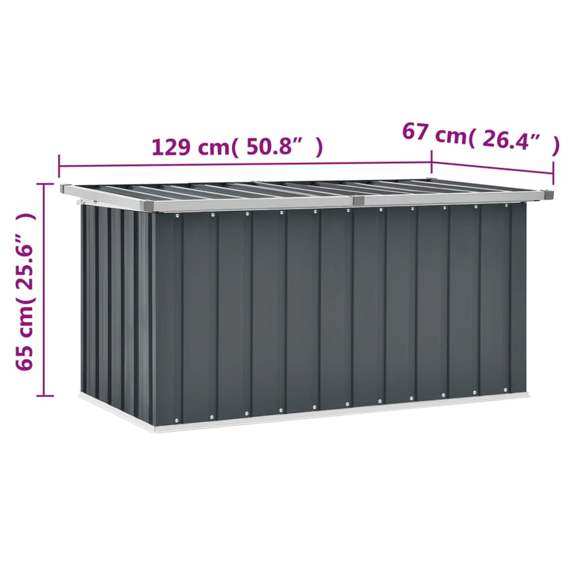 vidaXL Outdoor Storage Deck Box Chest Cabinet for Patio Cushions Garden Tools