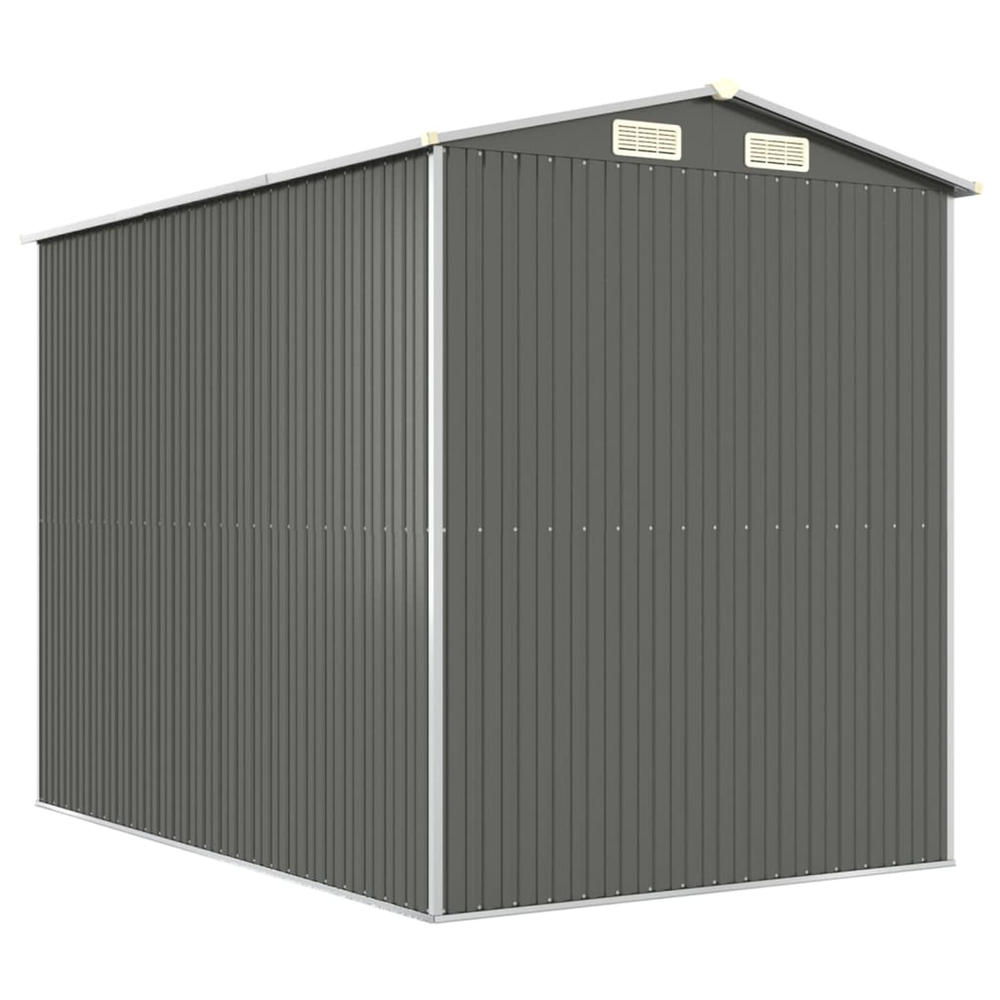 vidaXL Storage Shed Outdoor Storage Shed for Backyard Patio Galvanized Steel