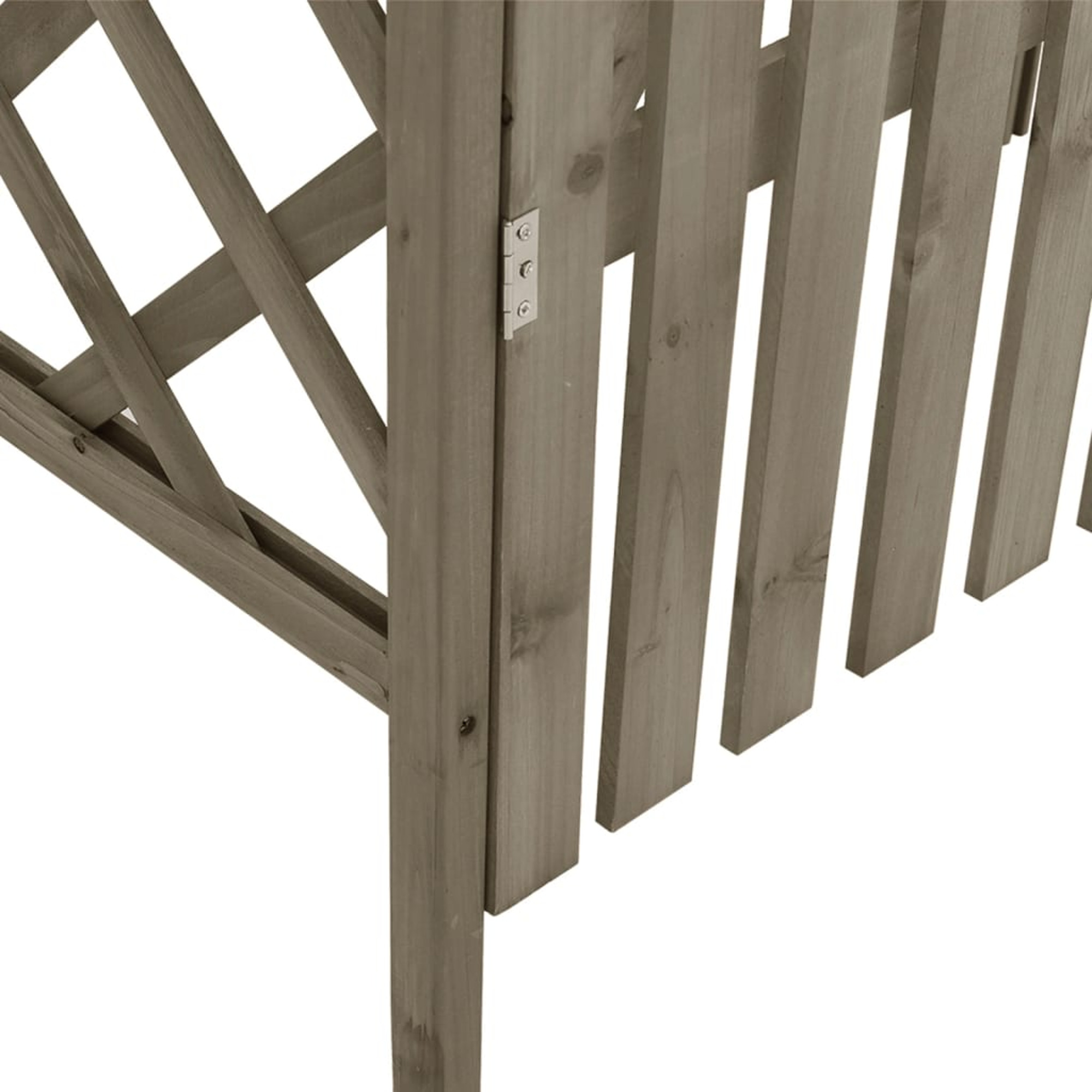 vidaXL Pergola Outdoor Pergola Garden Arch with Gate for Deck Solid Wood Fir