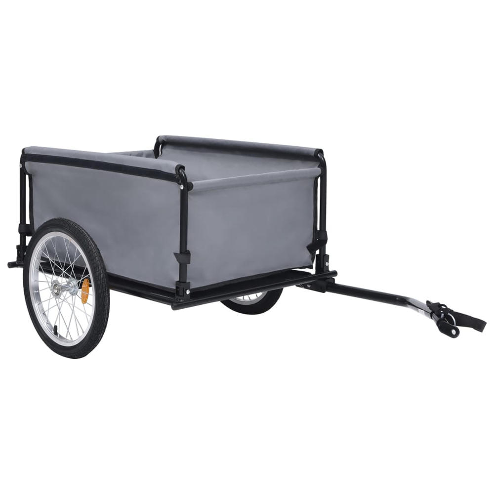 vidaXL Bike Trailer Bicycle Cargo Trailer Tow Bicycle Cart Steel and Polyester