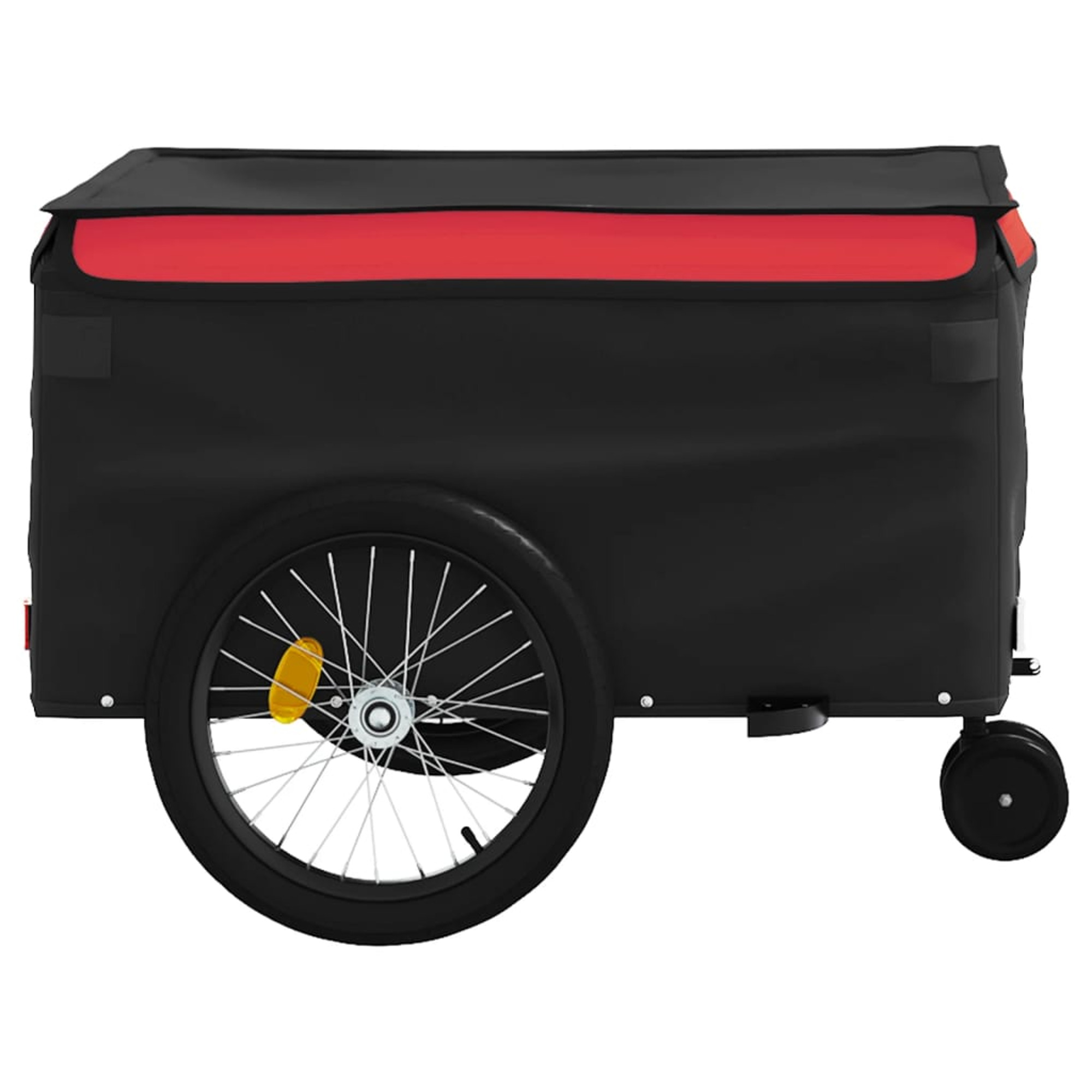 vidaXL Bike Trailer Black and Red 99.2 lb Iron