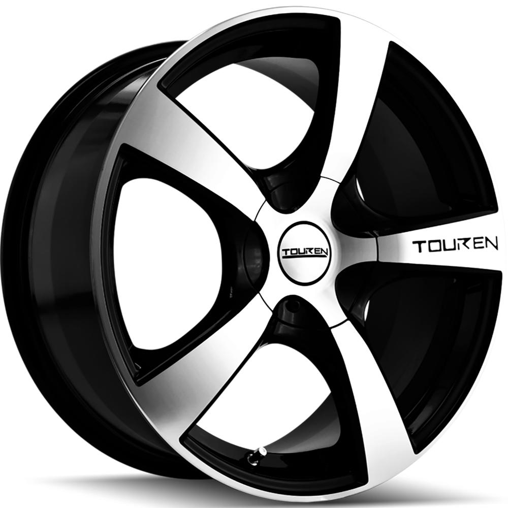 Touren 1 Wheel 18" TR9 18x8 5x100/5x114.3 Black Machined 40ET 72.62CB (3190-8803M)