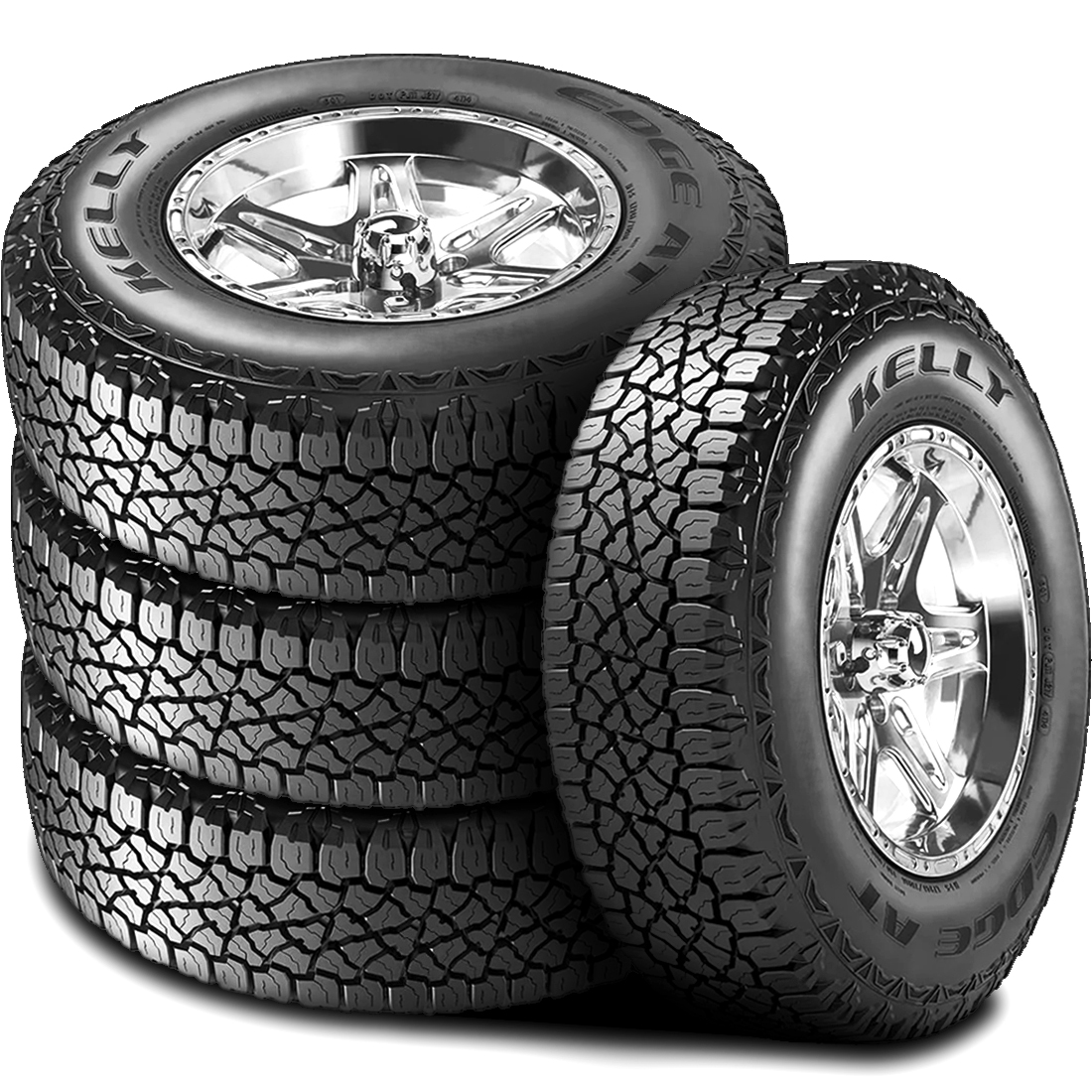 Kelly 4 Tires Kelly (Goodyear) Edge A/T LT 265/70R17 Load E 10 Ply AT All Terrain