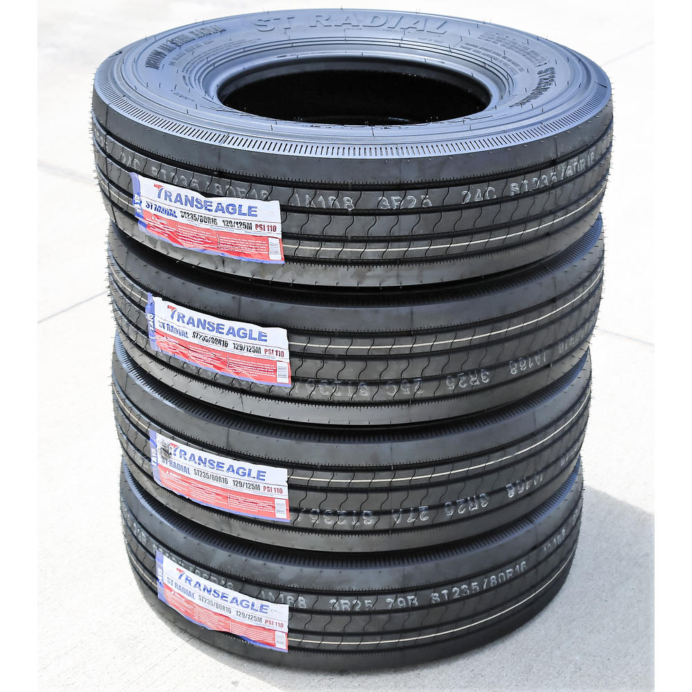 Transeagle 4 Tires Transeagle All Steel ST Radial ST 235/80R16 Load G 14 Ply Trailer