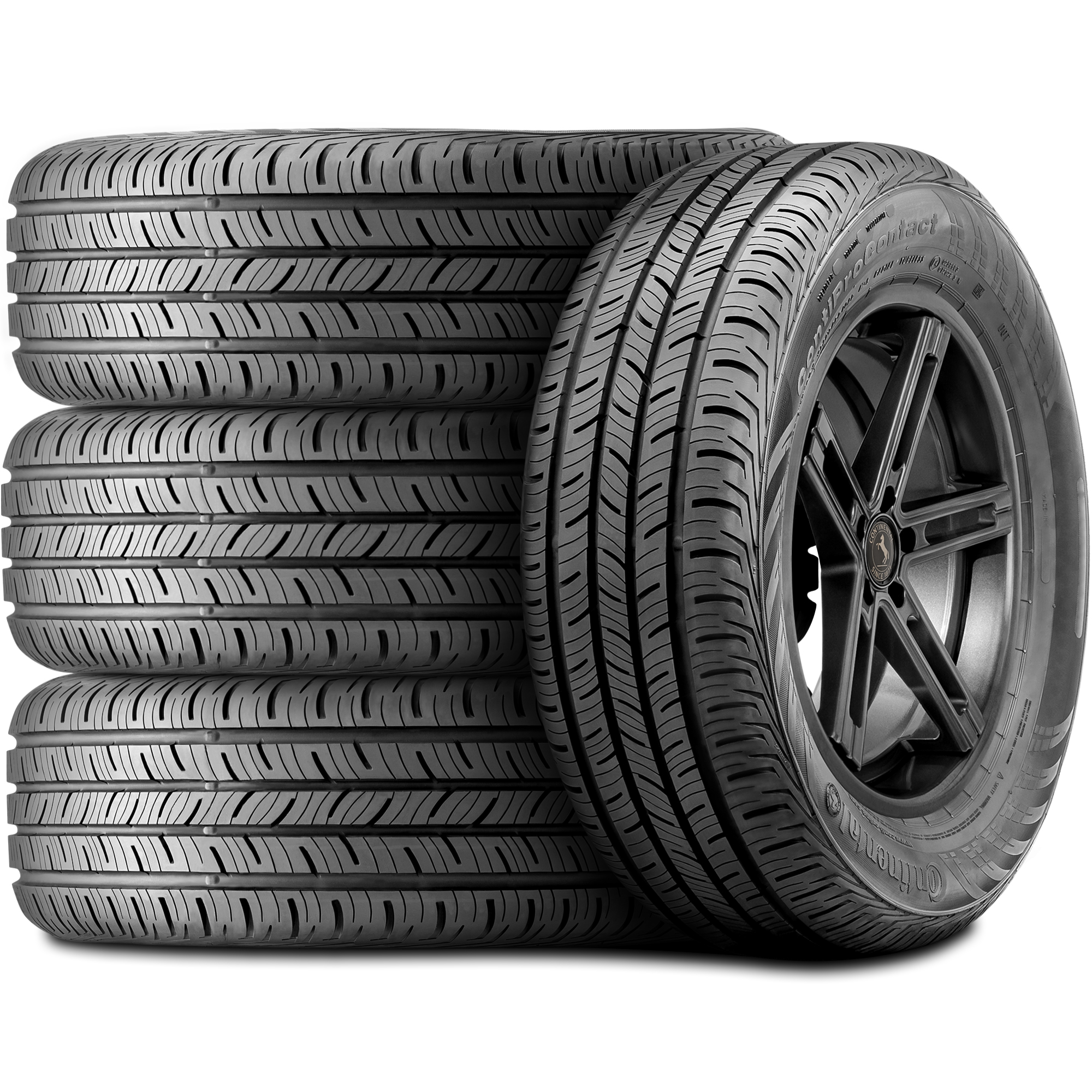 Continental 4 Tires Continental ContiProContact 195/65R15 91H (VW) AS A/S All Season