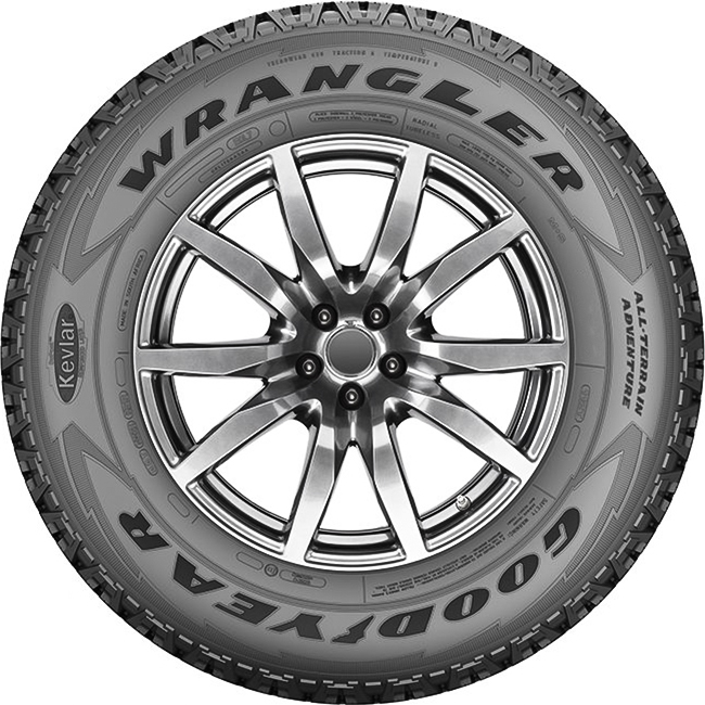Goodyear 2 Tires Goodyear Wrangler All-Terrain Adventure With Kevlar 255/60R20 113H XL