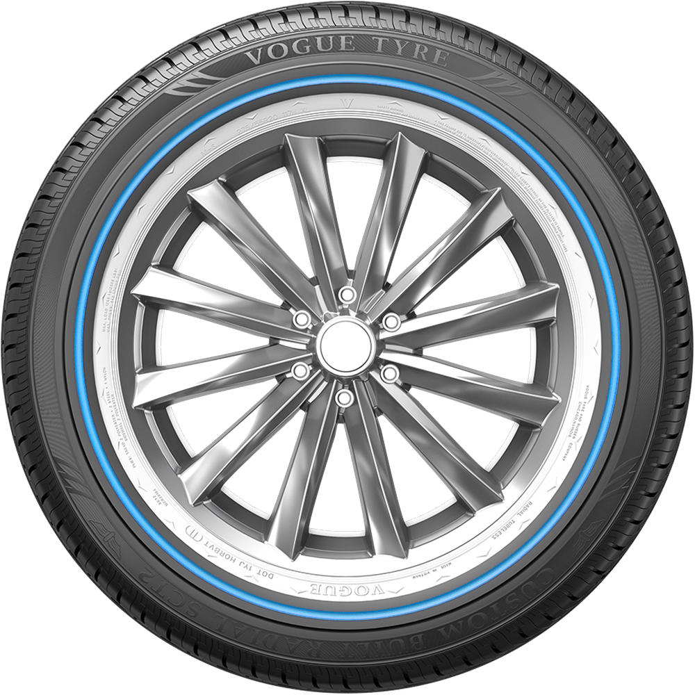 Vogue Tyre 4 Tires Vogue Tyre Custom Built Radial SCT2 305/35R24 112H XL Blue Stripe AS A/S
