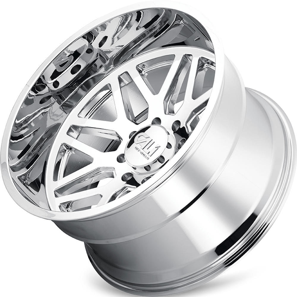 Cali Off-Road 4 Wheels 22" Invader 9115D Dually Front 22x8.25 8x210 Chrome (9115D-22879CF115)