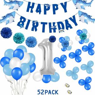 Aster 52 Pack 1st Shark Birthday Party Decorations For Kids Baby