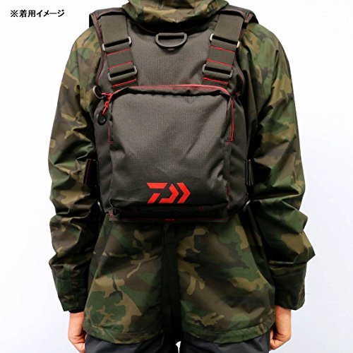 Daiwa Daiwa Daiwa Floating Fishing Game Vest Life Preserver Black Red Df 6206 Free Size