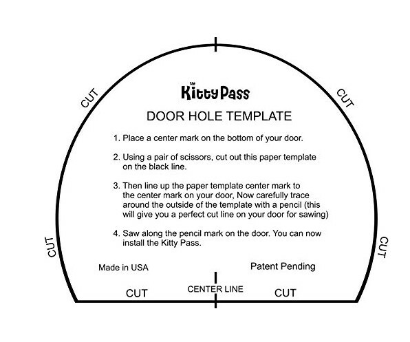The Kitty Pass Interior Cat Door Hidden Litter Box Pet For Cats Up To 21 Lbs