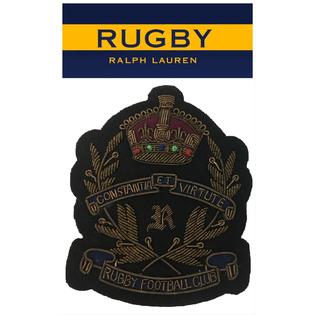 New Large Rugby Ralph Lauren Crown And Shield Crest Bullion Embroidered Patch