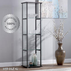 Ikea Detolf Glass Curio Display Cabinet Black