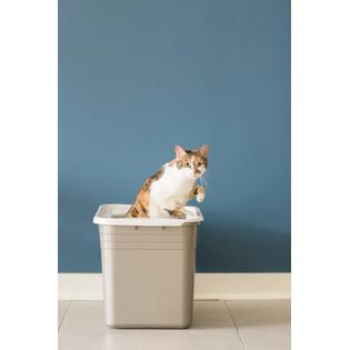 Petmate Cat Litter Box Furniture Top Entry Large Box Covered For