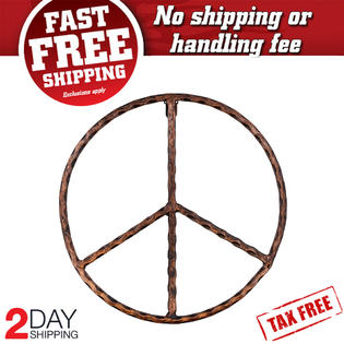 Old River Outdoors Metal Peace Sign Wall Decor Art 12 Rustic