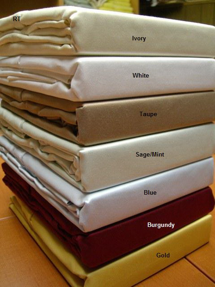 GEORGE & JIMMY T600 Queen Size Solid Sheet Set 100% Cotton (burgundy)