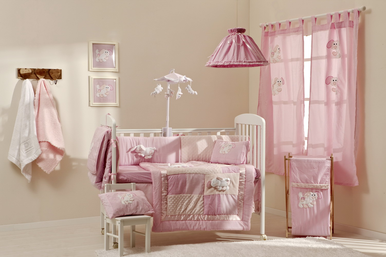 George Jimmy Pink Doggie 4 Pc Crib Bedding Set Crib Bedding Collection Bumper