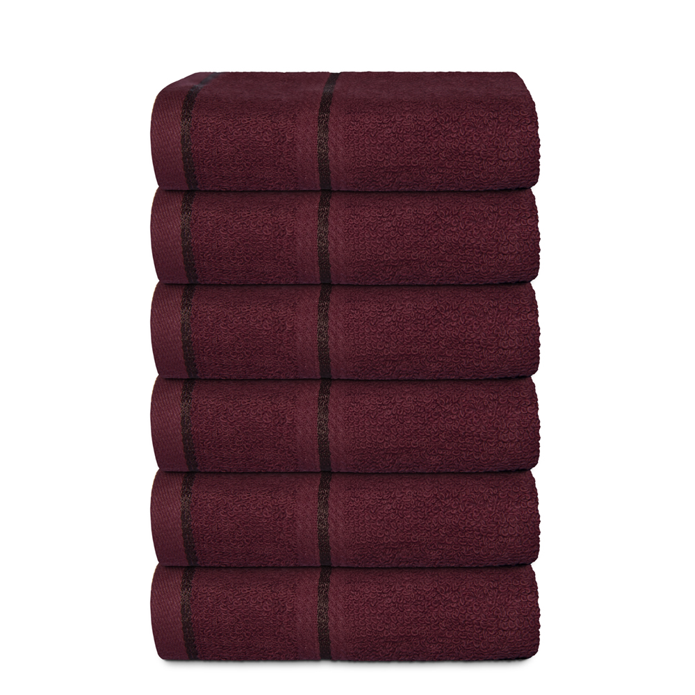 George Jimmy Premium 30 Piece 550 Gsm 100 Cotton Luxury Towel Hand Towels Better Than 5 Star Hotel Grade Burgundy Color