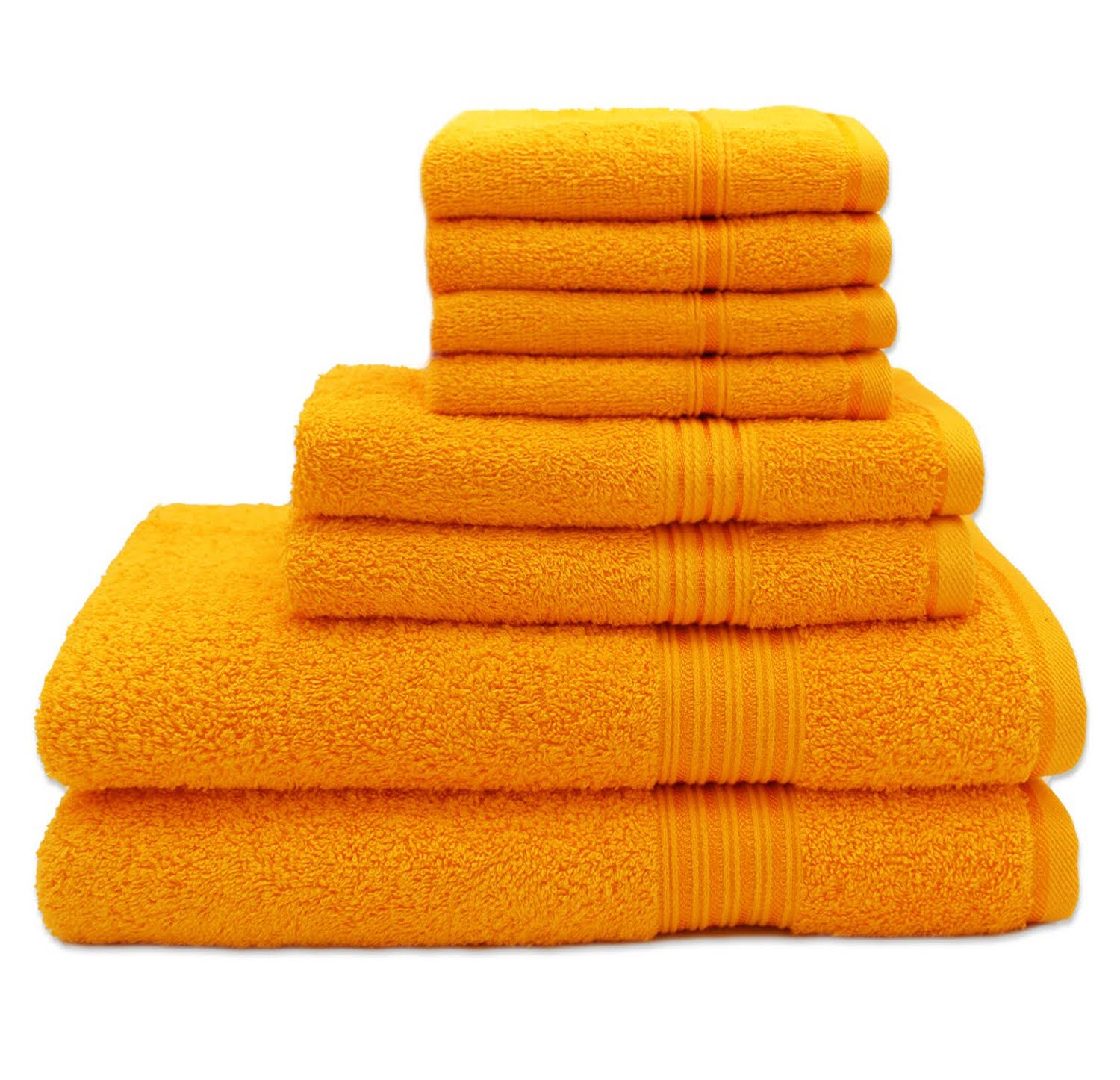 GEORGE & JIMMY Blancho Bedding 8 Piece 550 GSM 2 ply Quality Luxury Towel Set with 2 Bath Towels 2 Hand Towels 4 Wash Cloth Yellow Color