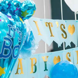 Smirly Baby Shower Decorations For Boy Kit Blue White And