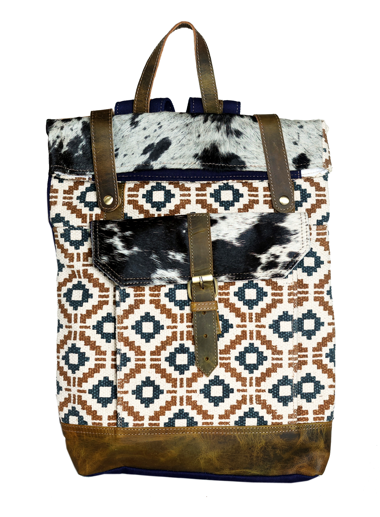 Floral Canvas and Leather Womens Backpack Coach Backpack Mercer Hawaiian Palm F72083 Grayish Purple  main image 2
