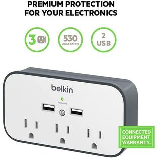 Bsv300ttcw Belkin Bsv300ttcw 3 Outlet Wall Mount Cradle Surge